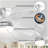 52 Inch Modern Ceiling Fan With 3 Color Dimmable Solid Wood  Blades Remote Control Reversible DC Motor For Bedroom
