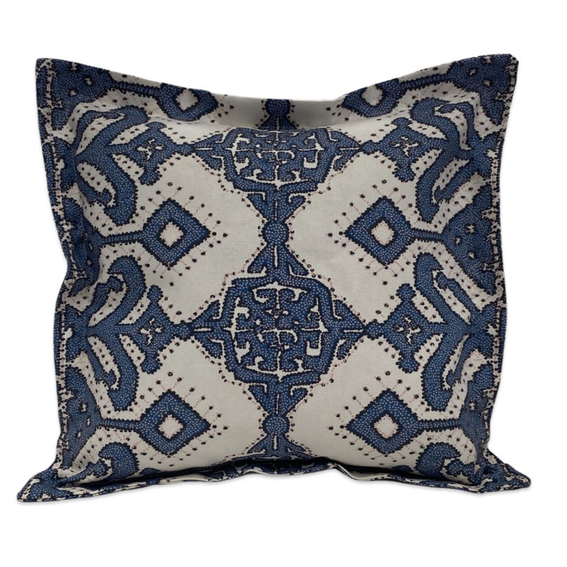 Damask Cotton Blend Reversible Pillow Cover