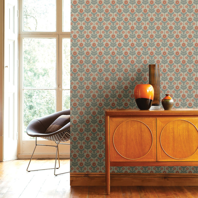 Rouleau de papier peint L 33 pi x l 20,5 po Camilia, Beige