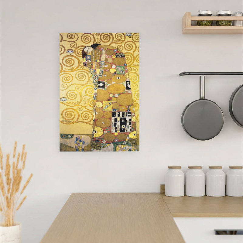 Erfullung 1905 Classic Geometric Contemporary Wall Art Print by Gustav Klimt - Wrapped Canvas Print, 45.72cm H x 30.48cm W