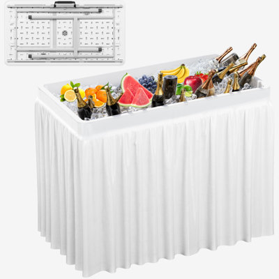 Outdoor Ice Cooler Folding Table Set
