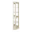 Vitrine d'angle vitrée d'angle pour vitrine d'angle pour le salon, armoire vitrée, collection Antique, vin, lumière de rangement en verre pour bar incluse, blanc antique-1671658240