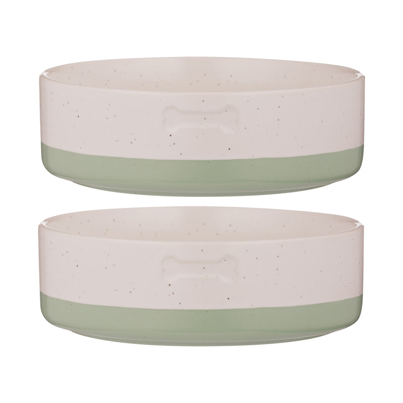 Mason Cash Colour Dip Bone Bowls, Cream/Green, 6cm, 850ml
