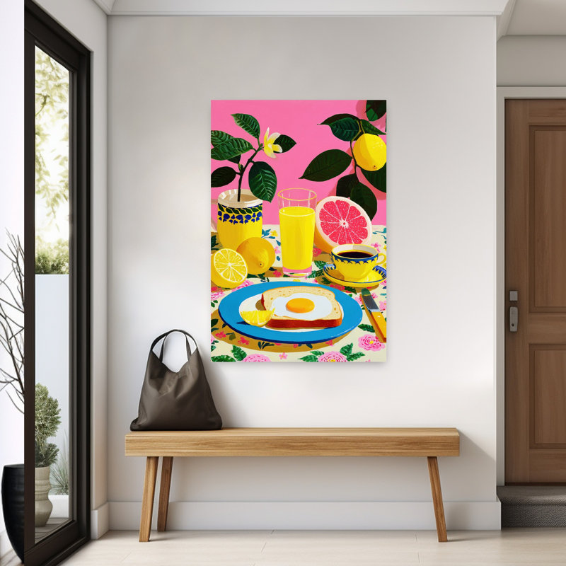 «Vibrant Citrus Petit déjeuner», H 60 po x l 40 po
