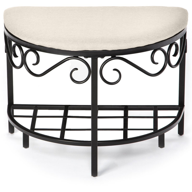 Barhorst Polyester Blend Upholstered Storage Bench, Cream