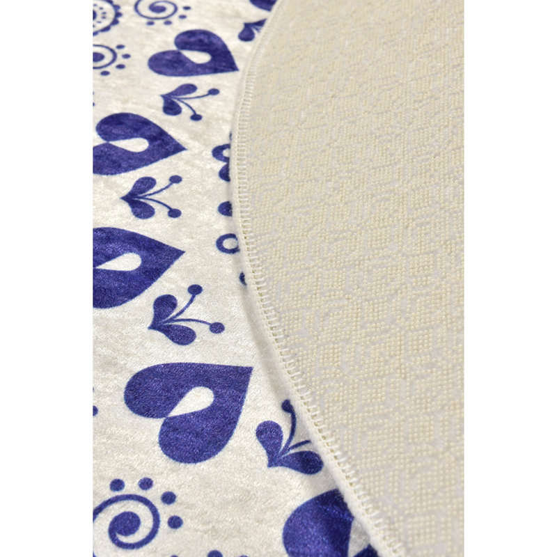 Antibacterial Non-Slip Bathmat, 39.4 Inches Diameter, 100% Polyester, 0.4 Inch Pile Height, 700 g/m² | Machine Washable, Easy Care | Ideal for Bathroom, Shower, and Spa Use, Soft and Durable Design