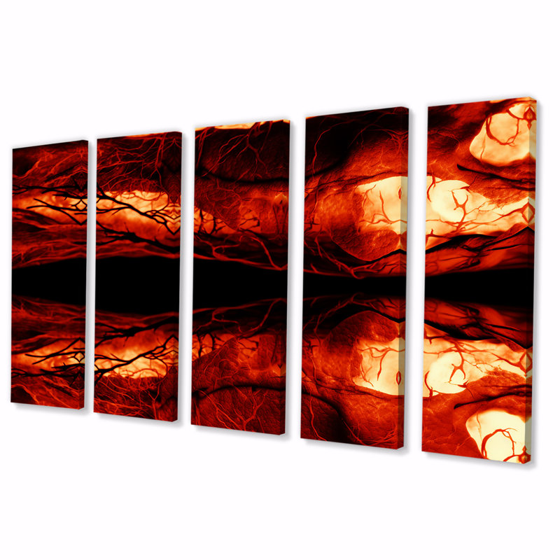 «From The Inside Out», art mural abstrait pour le salon, 5 pièces, H 28 po x l 60 po