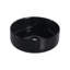 Lavabo de salle de bain rond en céramique avec lavabo pour salle de bain, fond noir avec motifs blancs (UNOR B)-122773302