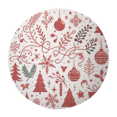 Tapis tressé scintillant Noel
