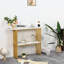 Console moderne avec cadre en métal doré, table d'entrée chic avec tablette de rangement pour le décor du salon