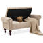 Banc de rangement rembourré avec compartiments de rangement segmentés-357616817-457804616