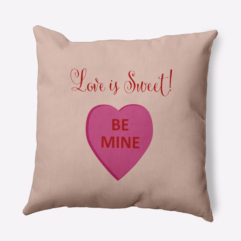 Reversible Throw Pillow, 18" H x 18" W, Square