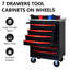 Chariot à 7 outils avec glissières et serrure à roulement à billes-1267377832
