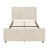 High Headboard Corduroy Upholstered Bed Frame with Vertical Stripe Wingback and High Footboard No Box Spring Needed-2040588227-2040588224