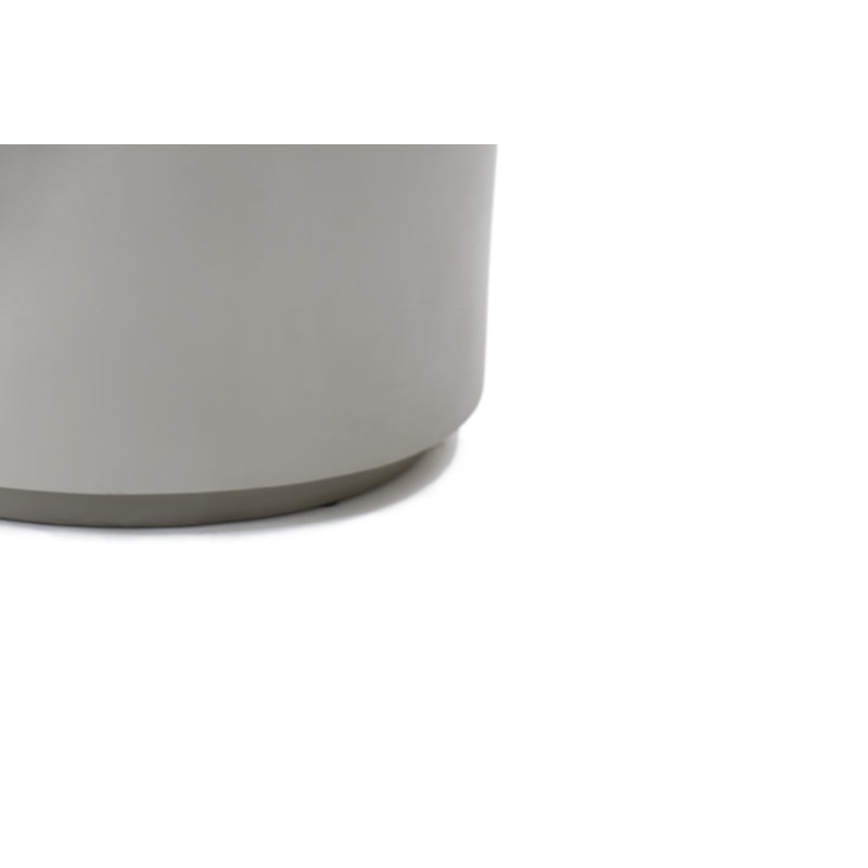 Elementi Home Rome 18" Square Concrete Side Table for Indoor and Outdoor Use, Space Gray