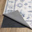 Kugler Vintage Traditional Ivory/ Blue Printed Washable Flat Pile Area Rug-1230271834