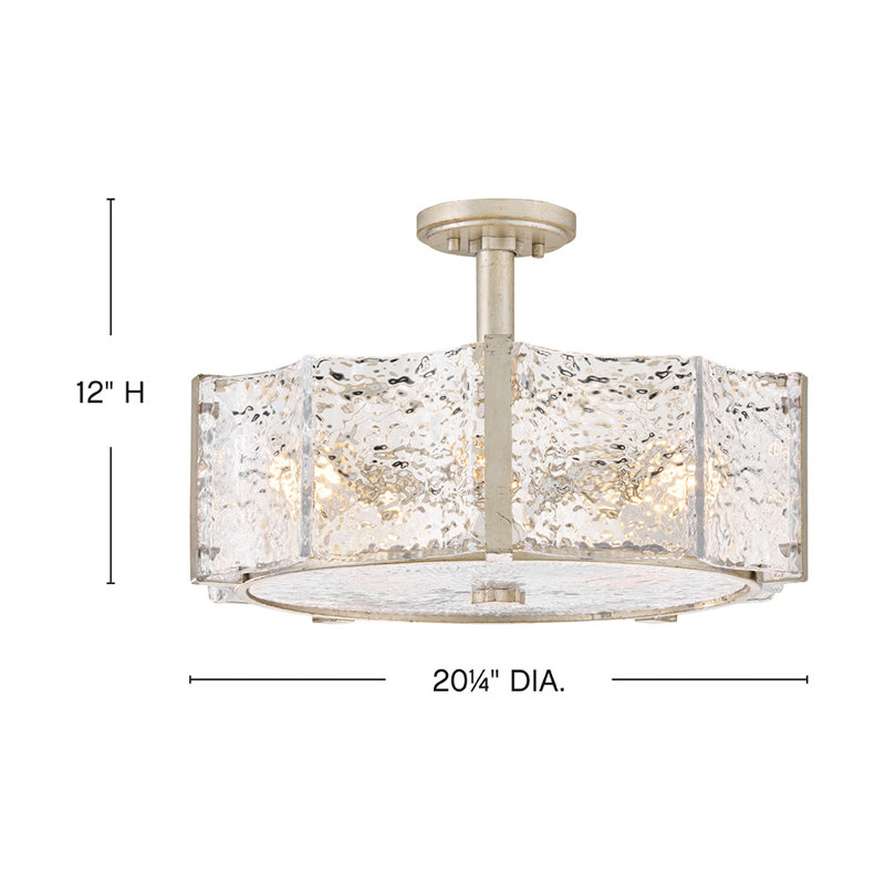 Florian 5 - Light Semi Flush Mount, Silver