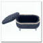 Banc de rangement avec repose-pieds en tissu-893364593
