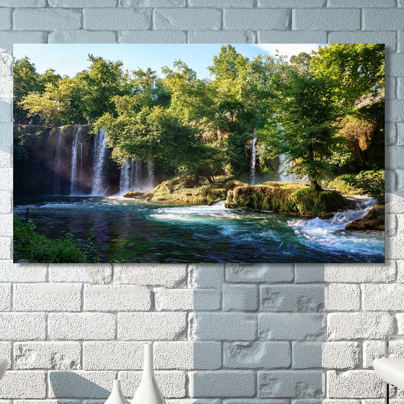 « duden cascade antalya turquie », reproduction de photo sur toile tendue, H 24 po x l 40 po x P 1 po
