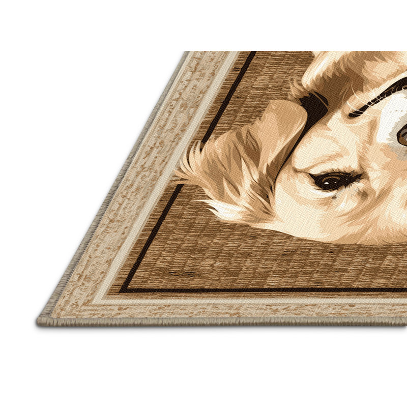  Tapis lavable Golden Retriever Dogs, Rectangle de 5 pi x 8 pi