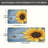 Blue Sunflower Kitchen Mats, 2 Pack Rustic Rugs For Kitchen & Entryway