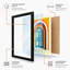 Blue Arched Doorway Art Deco 1 Piece Single Picture Frame Wall Art-557603073-557603102