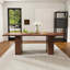 Table de salle à manger de 78 pouces de long avec base de rangement - placage en bois naturel, maison de campagne moderne