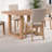 Transitional Dining Table Natural Wood Rectangle Trestle Base-1601317879