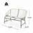 Patio Wicker Sofa With Iron Frame-1979498679
