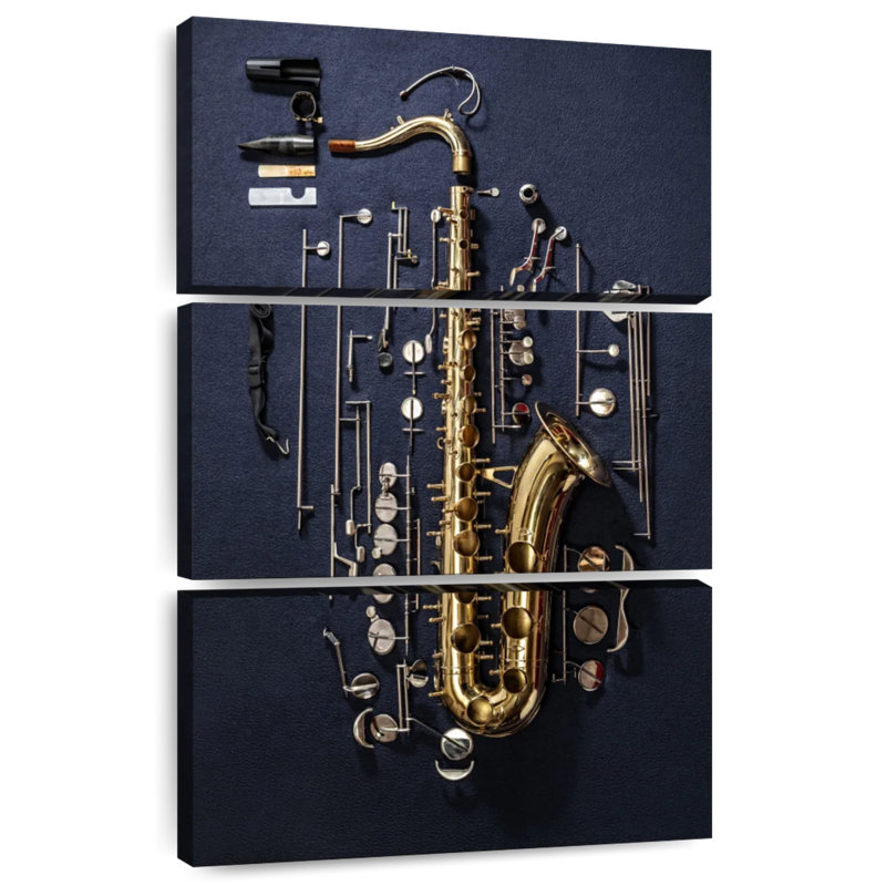 Abarca saxophone démonté, H 38 po x l 24 po