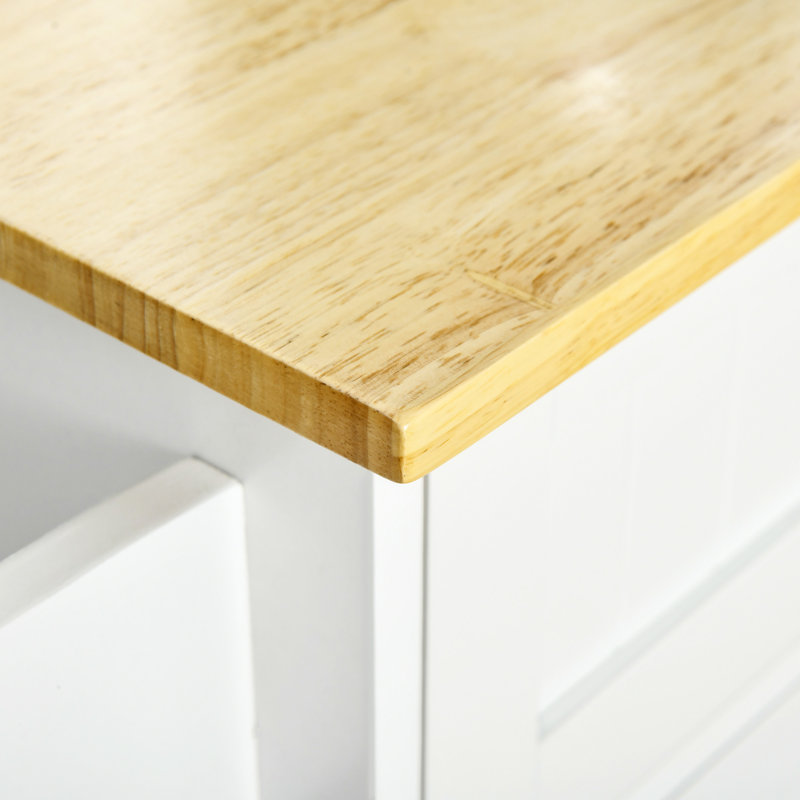 Îlot de cuisine mobile avec rangement (tabouret non inclus)