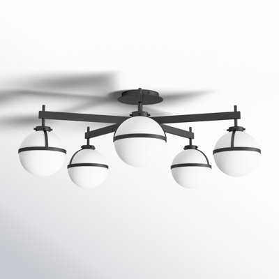 Glass Semi Flush Mount