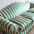 Simple Green Striped Sofa