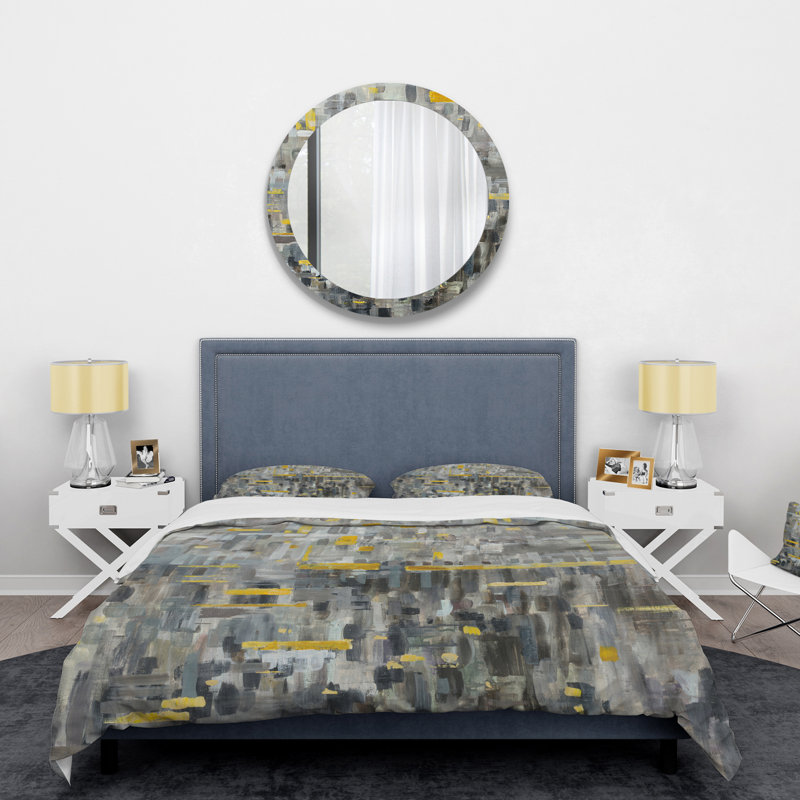 Glam Gold Reflection - Ensemble de housse de couette moderne et transitionnel - Microfibre de polyester