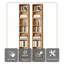 2 tablettes de 71 po de hauteur, bibliothèque étroite à 8 niveaux avec tablettes réglables-49687489