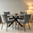 Bourke Round Modern Kitchen Dining Table Set with Dining Chairs-126339412-130459074