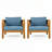 Outdoor Acacia Wood Club Wooden Armchair-1641544255