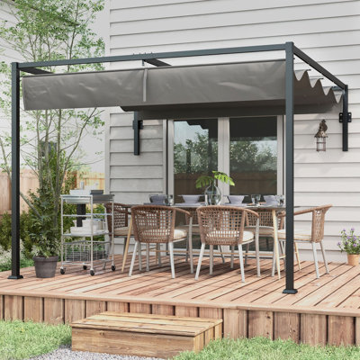 Brilea 2.97m x 3.97m Steel Pergola