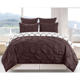 Elegant Reversible 3 Piece Pintuck Duvet Cover Set