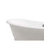 71" Streamline Freestanding Soaking Cast Iron Bathtub With Bamboo Tray-84363880