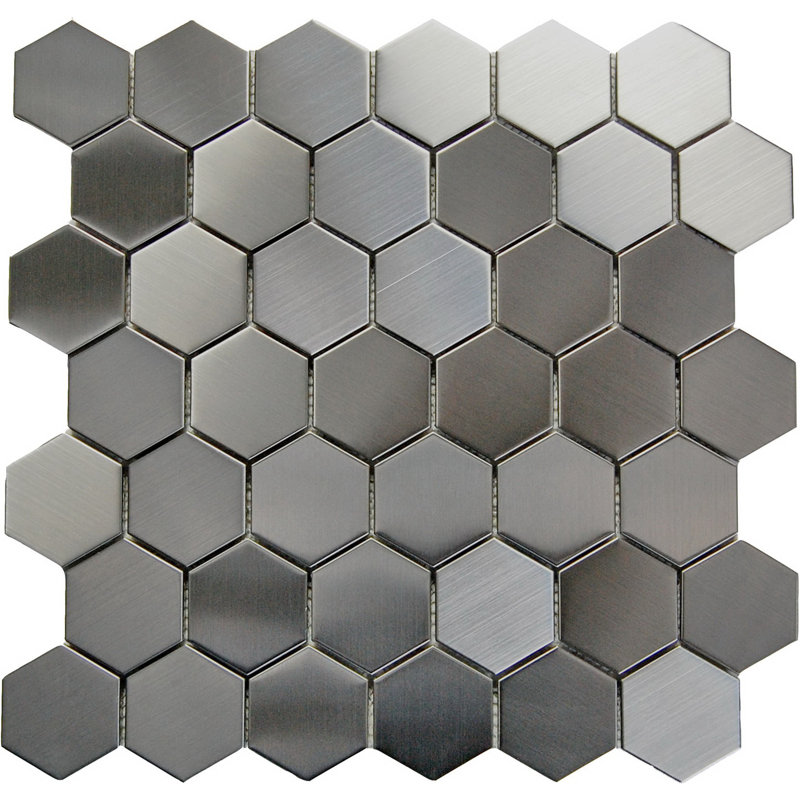 Carreau de mosaïque en métal 2 po x 2 po