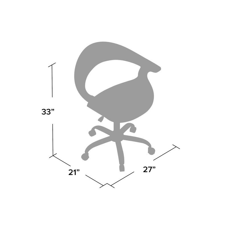 Chaise de bureau Deontray, Transparent