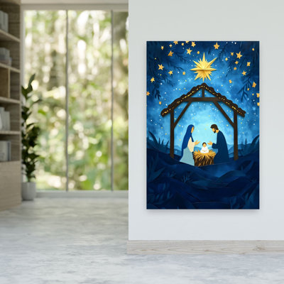 Impression sur toile «Saint Manger Peaceful Serene Traditional Winter»