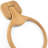 Cleaburn Natural Solid Teak Wood Wall Mount Towel Ring