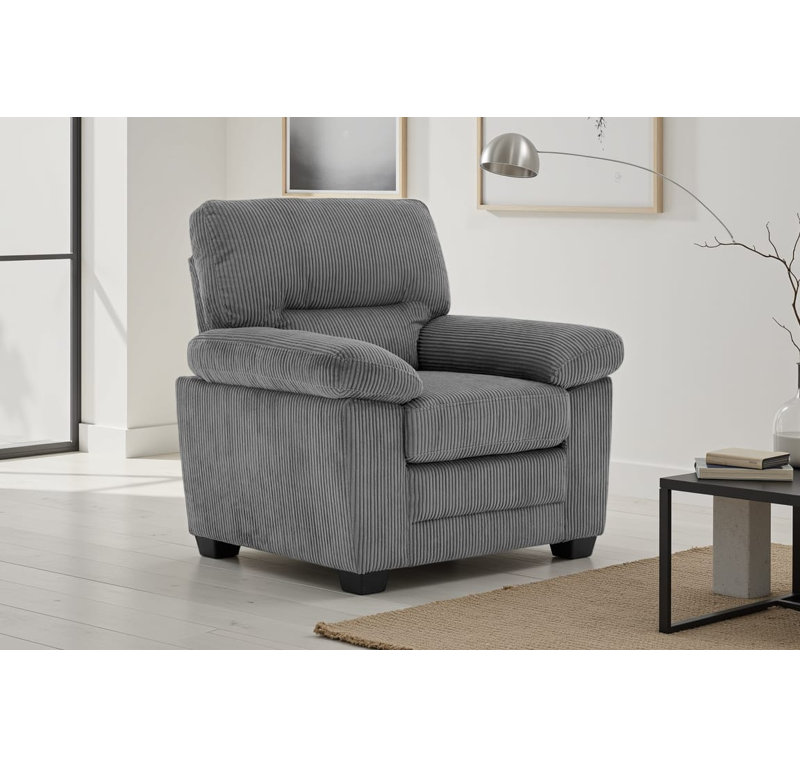 Upholstered Accent Chair, Grey