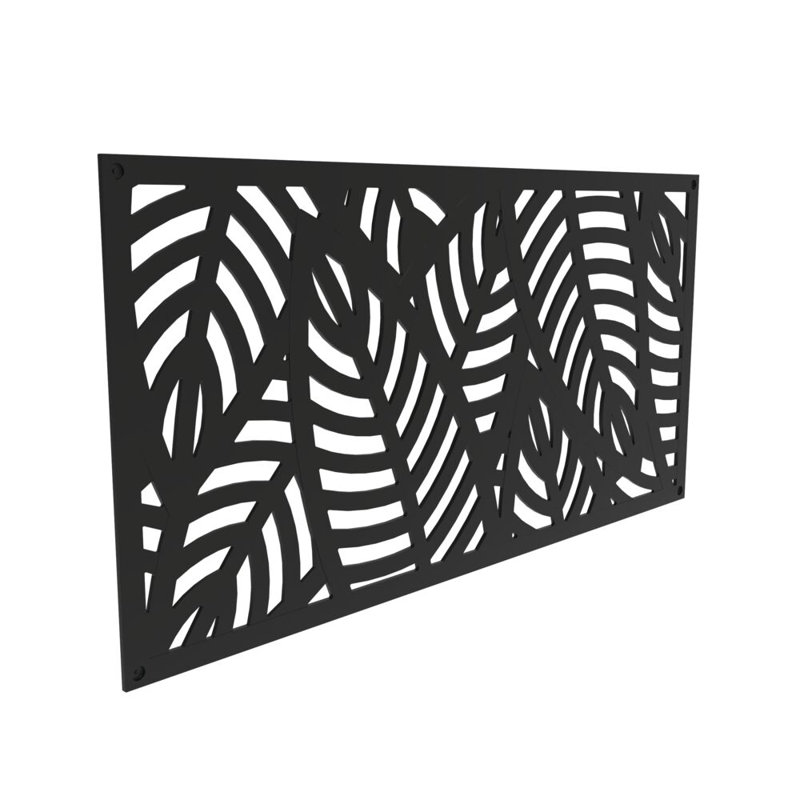 Paravent Sanibel, Noir, H 24 po x l 48 po x P 0,3 po