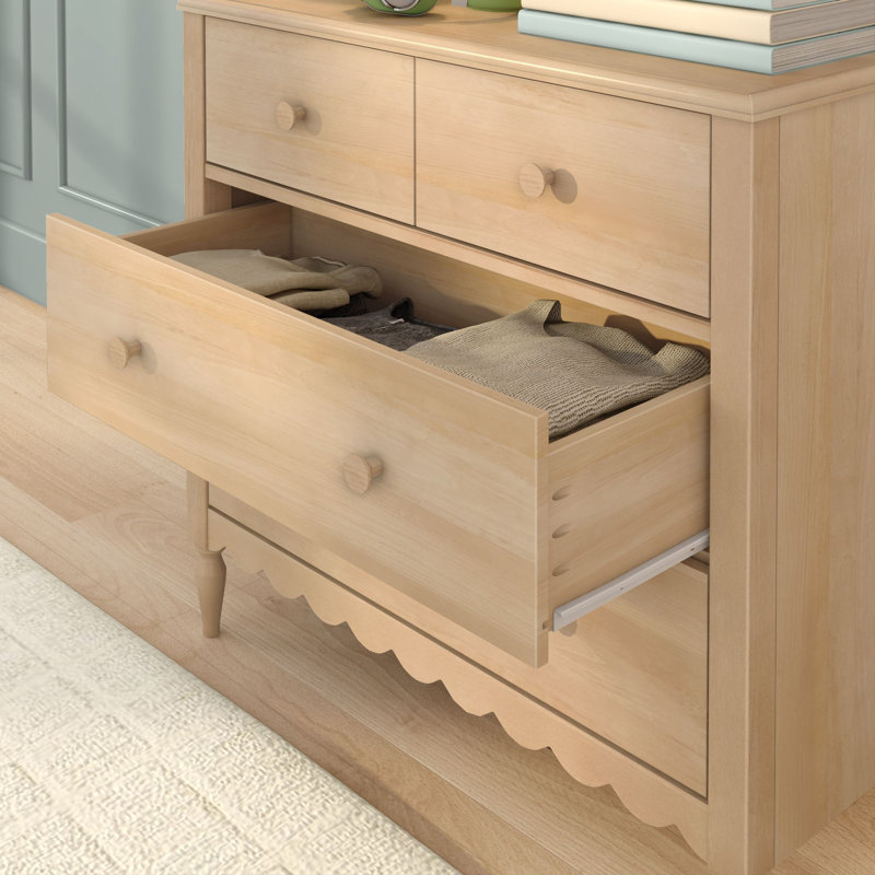Commode 4 tiroirs Charlotte, blonde, Blond