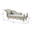 Banc, cuir synthétique beige et finition champagne