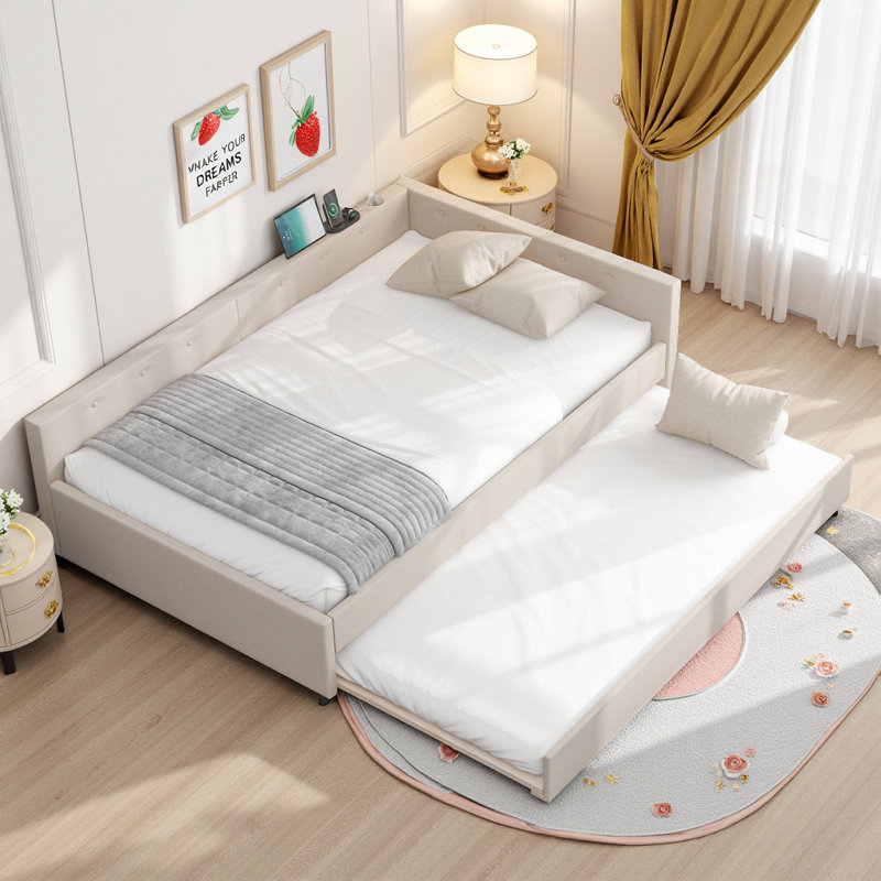 Lit plateforme tapissier Modern Comfort, Lit double