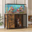 Support pour aquarium Kepptory de 55 à 75 gallons avec cage pour chien, support d'aquarium multifonctionnel avec armoire et prises de courant pour les grands aquariums et une utilisation polyvalente (brun)-124715445